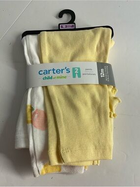 Carter's Yellow and White Baby Pants 2-Pack